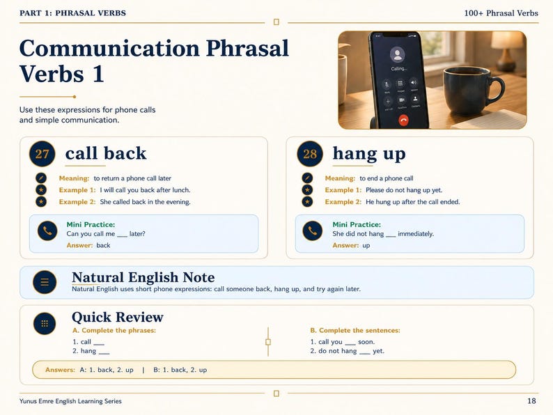 100+ Phrasal Verbs PDF Workbook | ESL Worksheets for English Practice ...