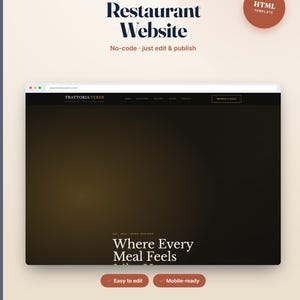 Modelo de site para restaurante, site HTML de uma página para cafés