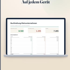 Tyskt bokföringskalkylblad, Buchhaltung Excel Vorlage bild 2