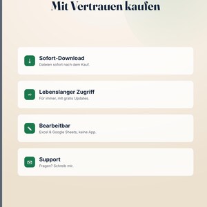 Tyskt bokföringskalkylblad, Buchhaltung Excel Vorlage bild 7