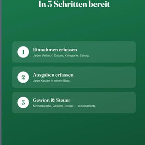 Tyskt bokföringskalkylblad, Buchhaltung Excel Vorlage bild 5