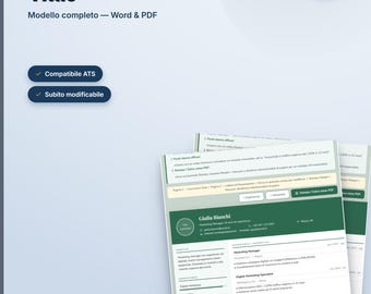 イタリア語の履歴書テンプレート（カバーレター、履歴書付き）
