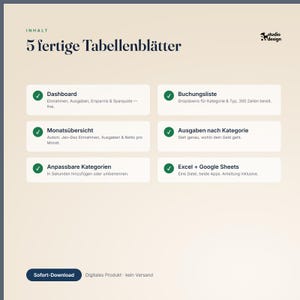 German Budget Spreadsheet, Haushaltsbuch Excel Vorlage image 4