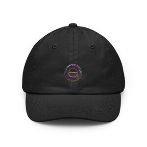 May include: A black baseball cap featuring a circular graphic on the front panel. The graphic consists of a multicolored, swirling vortex pattern in shades of red, blue, green, and purple, with the text BySubject printed in white in the center.