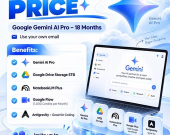 Google Gemini AI Pro 18ヶ月プラン、メインアカウント、ユーザー5名まで招待可能