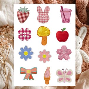 Baby Shower Embroidery Patch Onesie Decorating Kit: Iron-On Transfers, DIY Crafts (Digital Download)