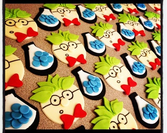 MAD SCIENTIST -  Fondant Cupcake, and Cookie Toppers - 1 Dozen