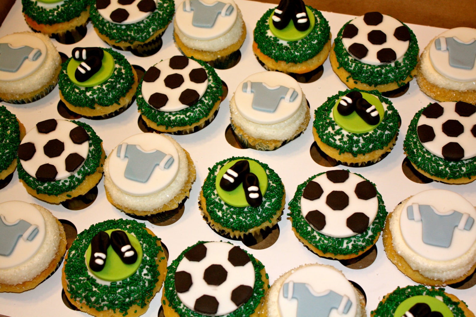 Fondant SOCCER FAN Cupcake and Cookie Toppers 1 Dozen Etsy