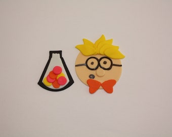 MAD SCIENTIST -  Fondant Cupcake, and Cookie Toppers - 1 Dozen