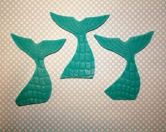 MERMAID FINS / TAILS -  Fondant Cupcake Tops - 1 Dozen