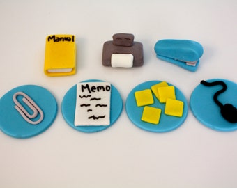 OFFICE PARTY SUPPLY -  Fondant Cupcake, and Cookie Toppers - 1 Dozen