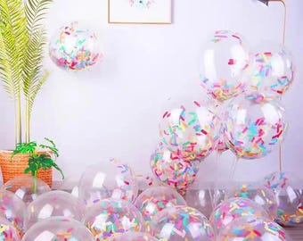 12 Inch 10PCSConfetti Balloons Latex Party Decoration for Birthday Wedding Celebration