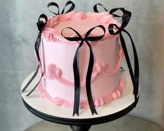 10 to 50PCS Bow Cake Toppers Coquette Bowknot Ribbon Party Decorations Bridal Dessert Picks