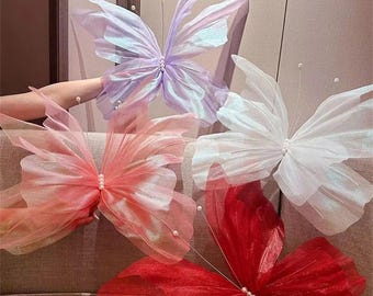 50cm Big Simulation Butterfly 3D Outdoor Shopping Mall Wedding Festival Decoration Hollow Large Hanging