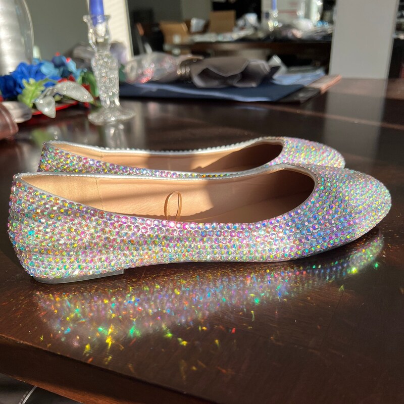 jewelled flat shoes