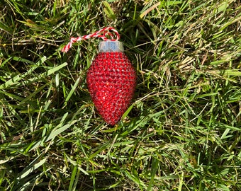 Hand Embellished Bulb Ornament