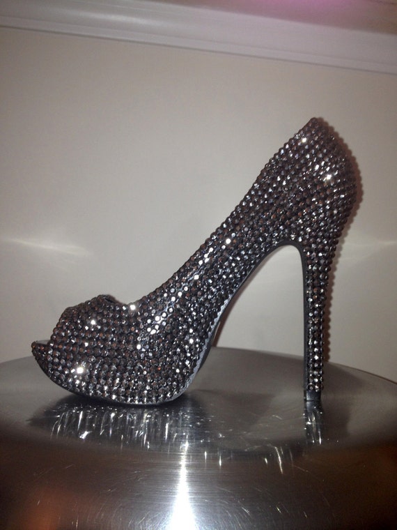 chrome high heels