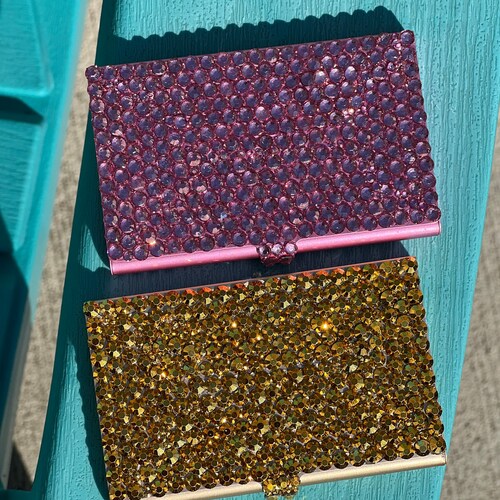 Swarovski Rhinestone Card Crystal Swarovski Element Rhinestone Business Card Holder - Etsy