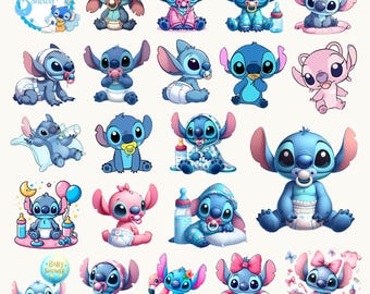 Stitch Baby Design Stitch High High Resolution png,Baby Stitch Clipart,angle and stitch baby png,baby shower png,stitch svg,stitch baby svg