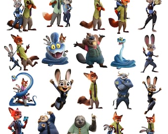 Zootopia 2 Clipart PNG, Zootopia 2 Layered Svg, Zootopia 2 Digital Paper, Zootopia 2 Alphabet PNG, Zootopia 2 Cartoon Sublimation Png