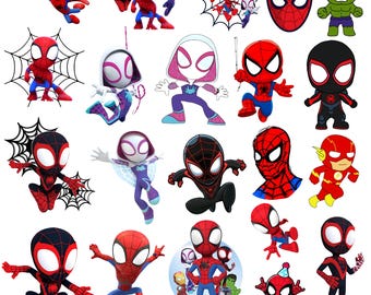 Spidey Clipart Bundle, Spidey SVG, Spidey and his Amazing Friends png and Digital Papers, Superhero SVG, Spidey alphabet