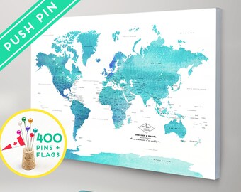 world map with pins etsy