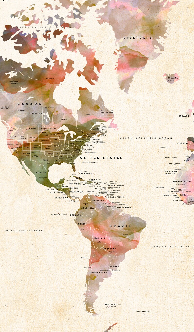 Headboard World Map Push Pin Canvas Ready to Hang 240 Pins Etsy