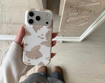Milk Pattern Leather iPhone Case: Vintage Autumn, Shockproof Cover
