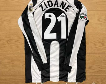 Camisa retrô de manga comprida do Zidane, Juventus, Itália, temporada 1997/1998.