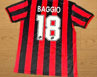 Camisa Baggio 1995 1996 Milan Itália Retrô