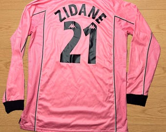 Camisa retrô de manga comprida do Zidane, Juventus, Itália, temporada 1997/1998.