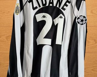 Camisa retrô de manga comprida do Zidane, Juventus, Itália, temporada 1997/1998.