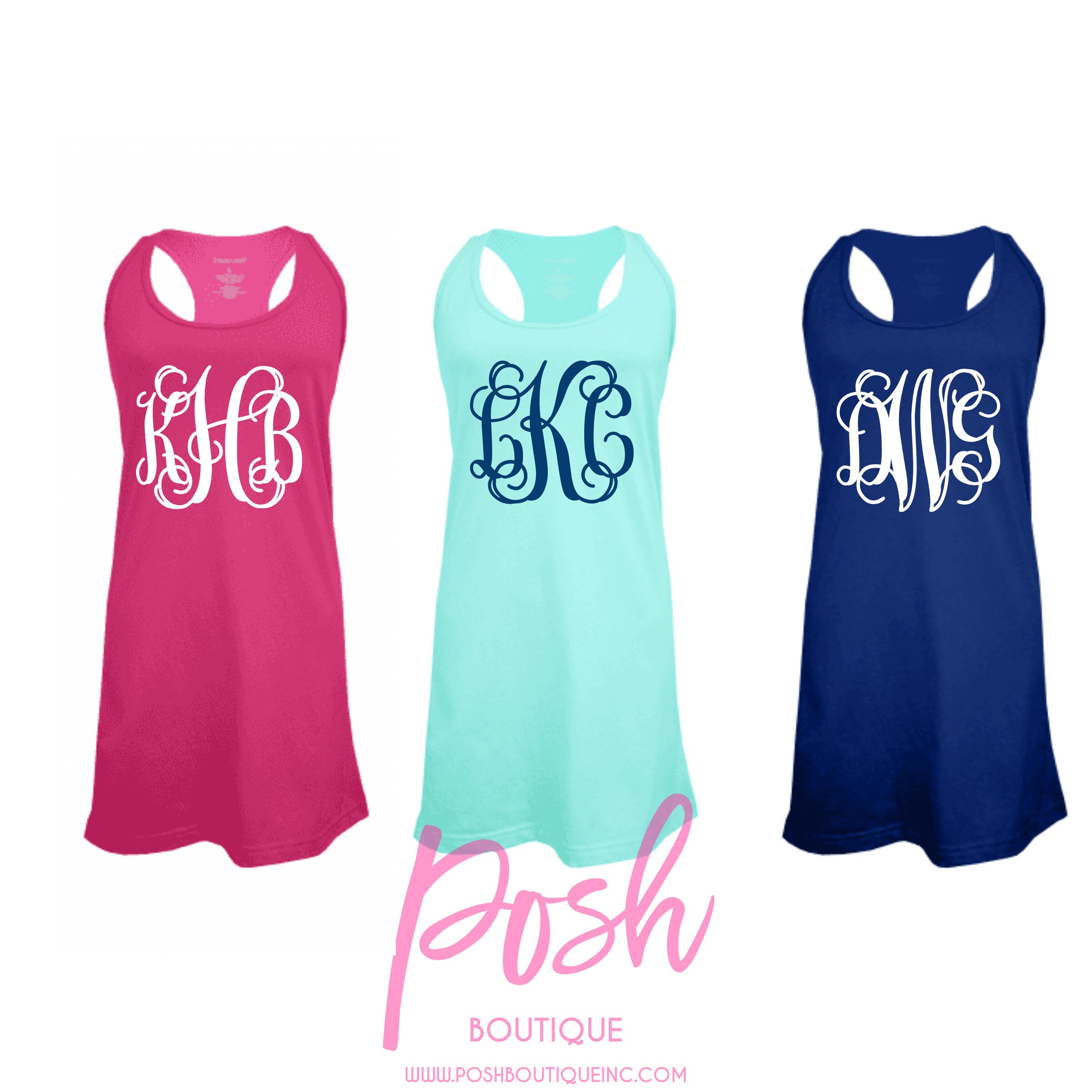 Monogrammed Swimsuit Coverup, Monogram Swim Cover Ups, Monogrammed Tank dress, Bridesmaid Tank ...