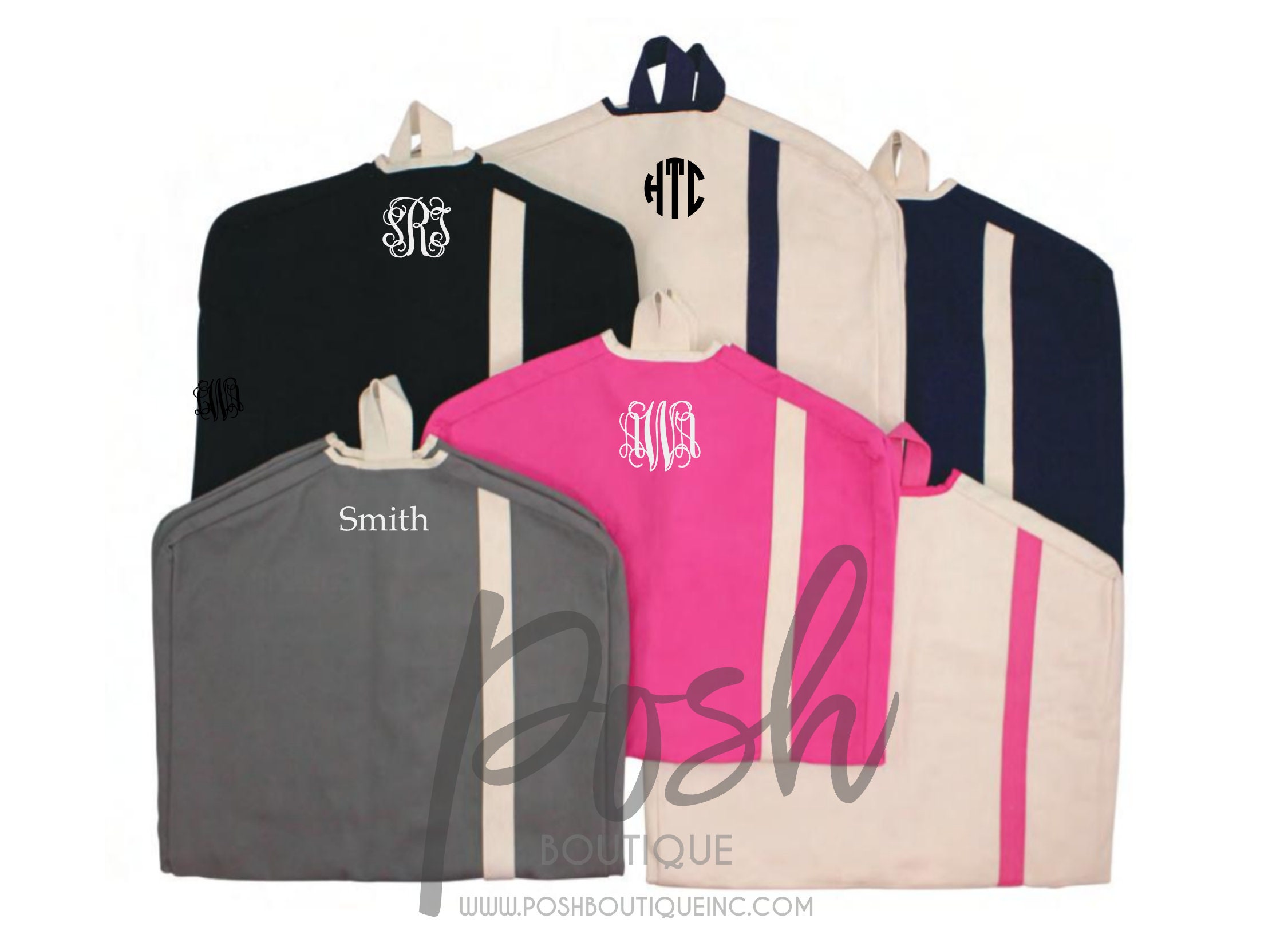 Monogrammed Garment Bag, Personalized Garment Bag, Groomsmen gifts, Bridesmaid Gifts, Canvas ...