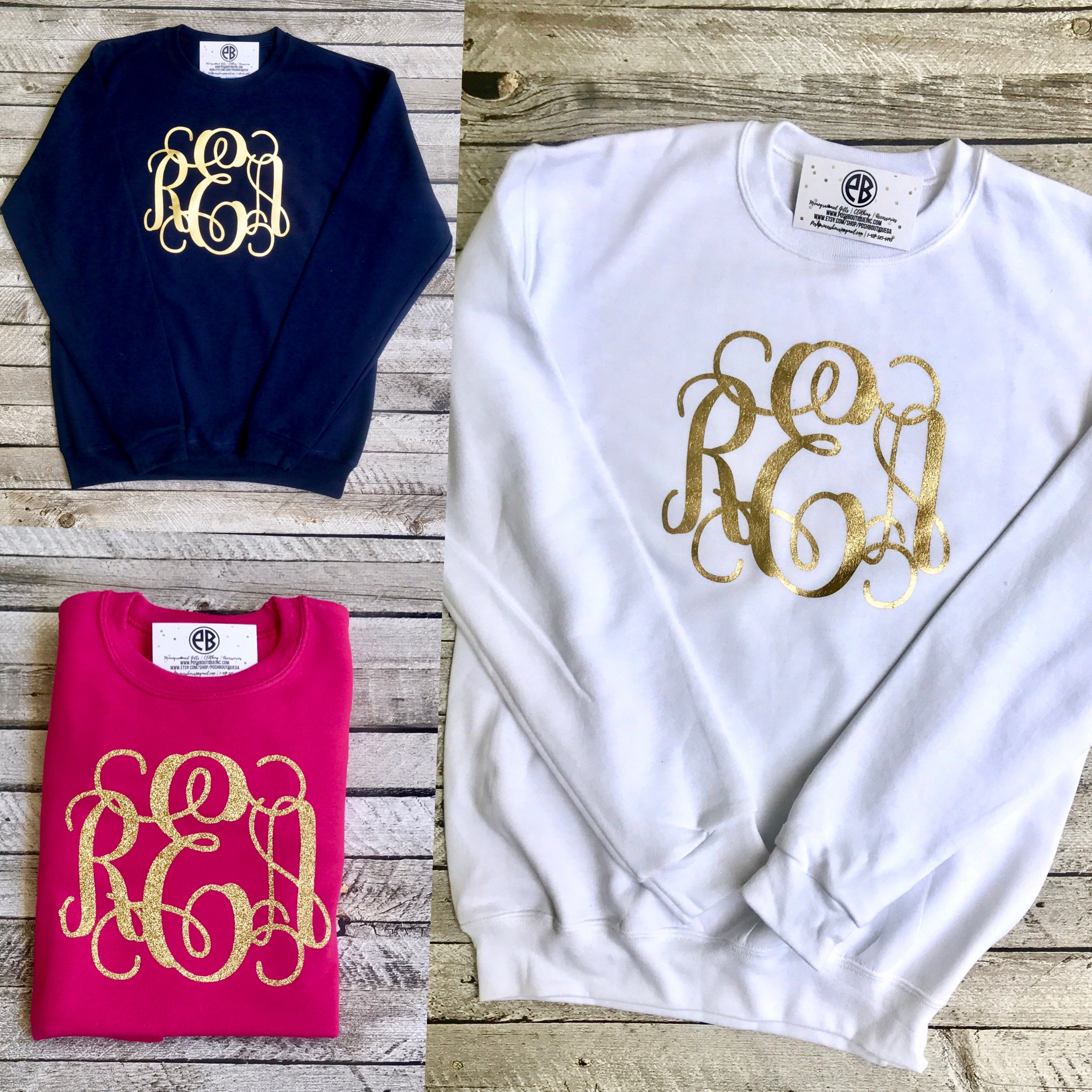 etsy monogram sweatshirt