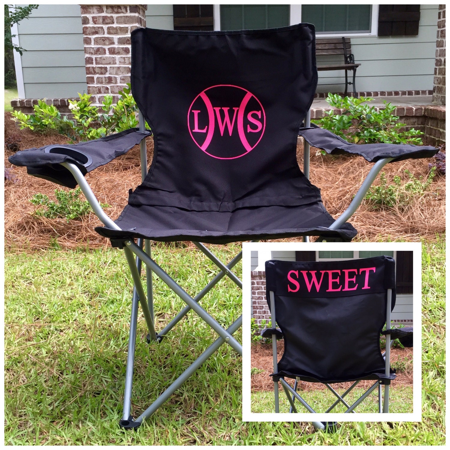 Monogrammed Chair Personalized Chairs Custom Coach S Polyester Denier Folding Chair Gallery Photo