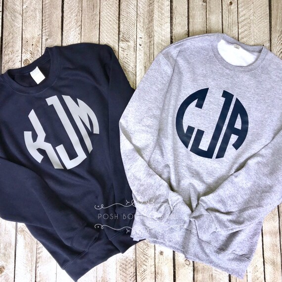 etsy monogram sweatshirt