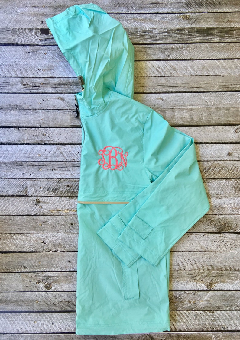 Womens Rain Jacket Monogrammed Rain Jacket New Englander Rain Jacket Rain Jackets Charles River Rain Jacket Free Shipping