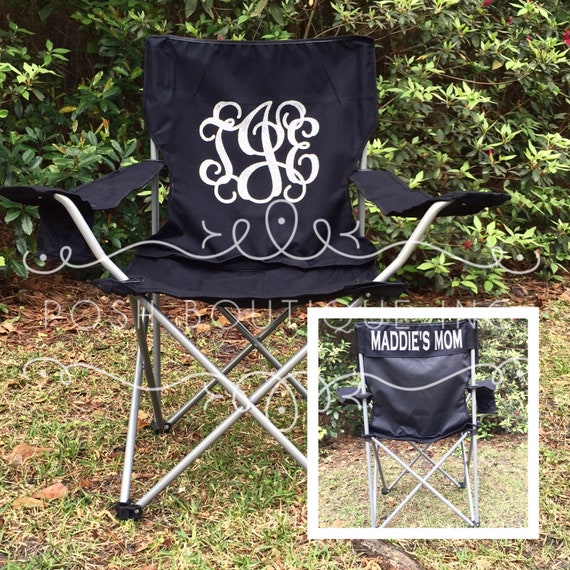 Monogrammed Chairs Personalized Folding Chair Custom Camp Etsy