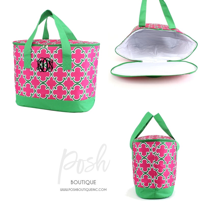 monogrammed cooler tote