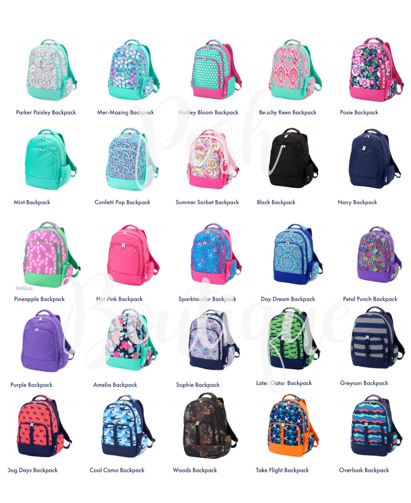 Monogrammed Backpacks For Girls