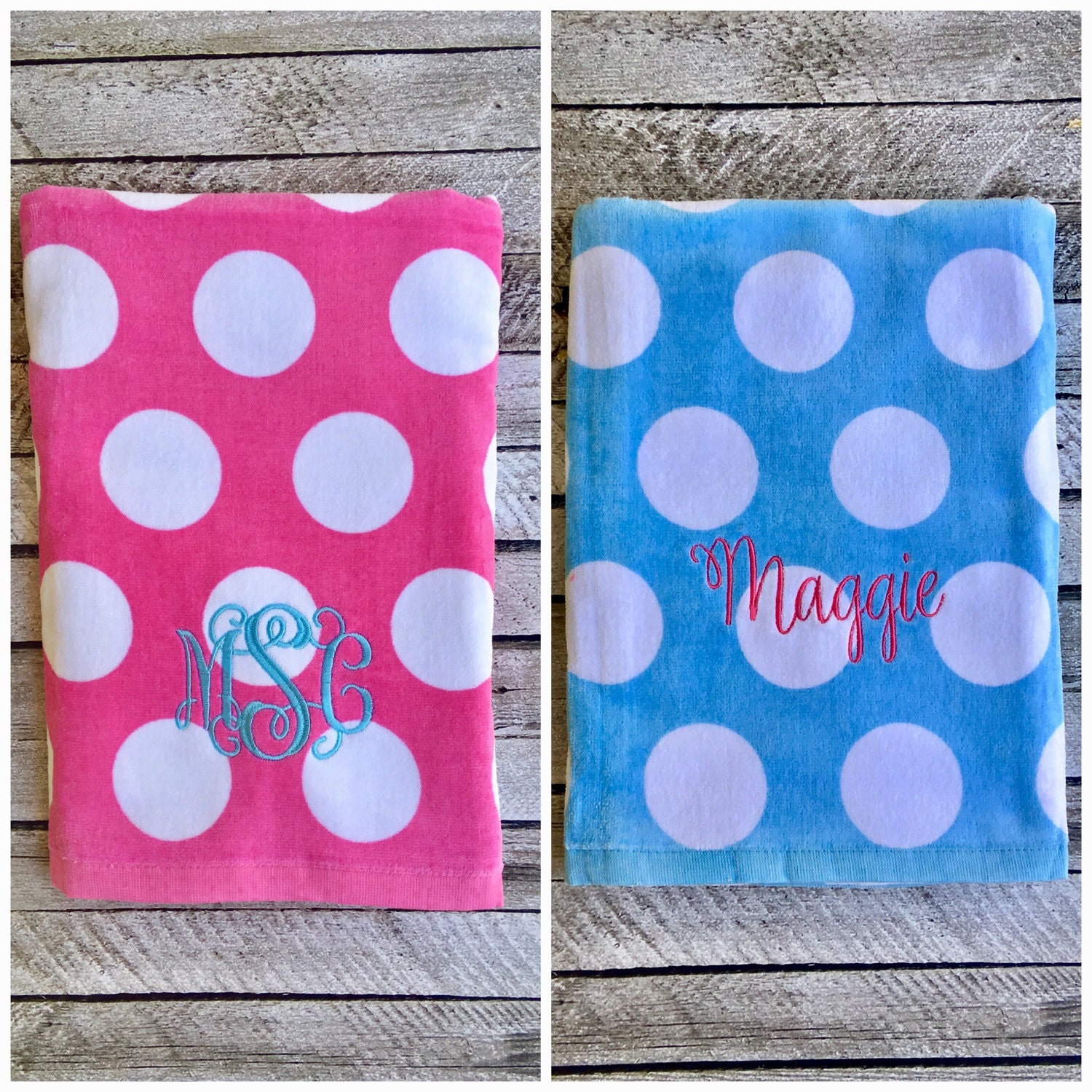 Monogrammed Beach Towel Personalized Beach Towel Bridesmaid