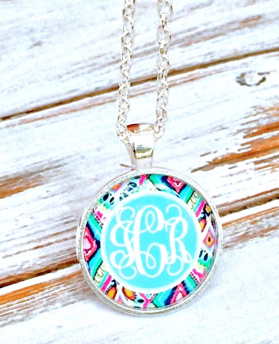 Items similar to Monogrammed gifts Monogram Necklace Jewelry Bridesmaid