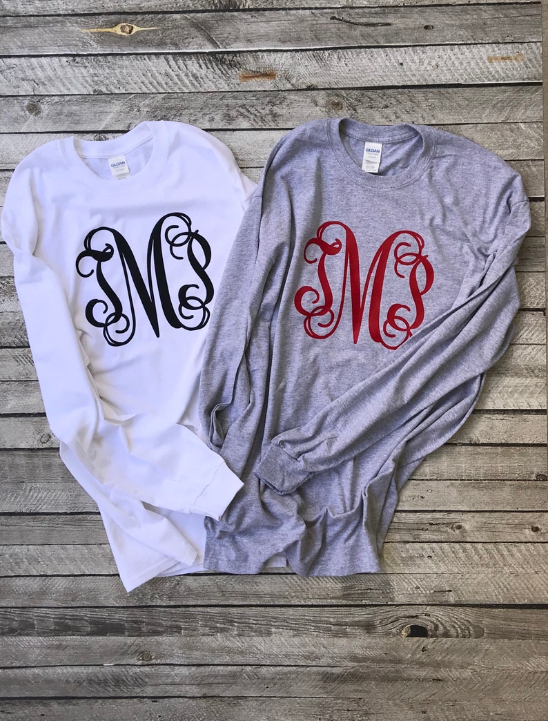 Vinyl Decal DIY Vinyl Shirt Decals Iron On Monogram Heat Etsy