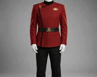 Star Trek Monster Maroon Cosplay Uniform Wrath of Khan Starfleet Officer Suit