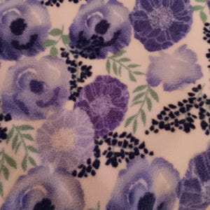 Purple Flowers Fleece Tie Blanket - Etsy display picture 1