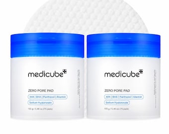 2 bottles Medicube Zero Pore Pad 70 Pads AHA BHA Exfoliating Toner Pads Korean Skincare Pore Care Facial Pads Hydrating Skin Care