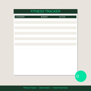 Bracelet d'activité PDF imprimable | Surveiller les entraînements et les objectifs | Téléchargement instantané pour un mode de vie sain