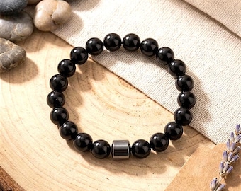 Handmade Natural Stone Magnetic Bracelet, 800 Gauss, Unisex Jewelry