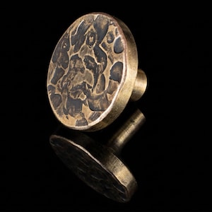 Tirador de latón macizo para armario, tirador de latón envejecido forjado a mano para cajón, herrajes de cocina de lujo – Fonszari Caldera1815